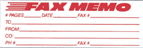 3243 – FAX MEMO Jumbo One Color Stock Stamp