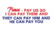 3283 – PLEASE PAY Jumbo Two Color Stock Stamp