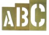3″ text 33 Piece Letter Set Interlocking Brass Stencils