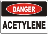 Danger Acetylene safety sign