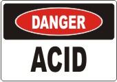 Danger Acid safety sign