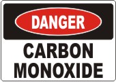 Danger Carbon Monoxide safety sign