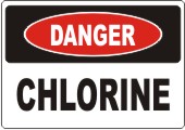 Danger Chlorine safety sign