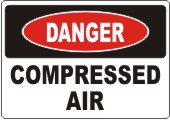Danger Compressed Air safety sign