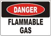 Danger Flammable Gas safety sign