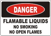 Danger Flammable Liquids safety sign