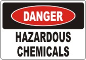 Danger Hazardous Chemicals safety sign