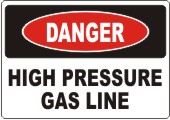 Danger High Pressure Gas safety sign