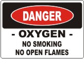 Danger Oxygen safety sign
