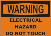 Warning Electrical Hazard Do Not Touch safety sign