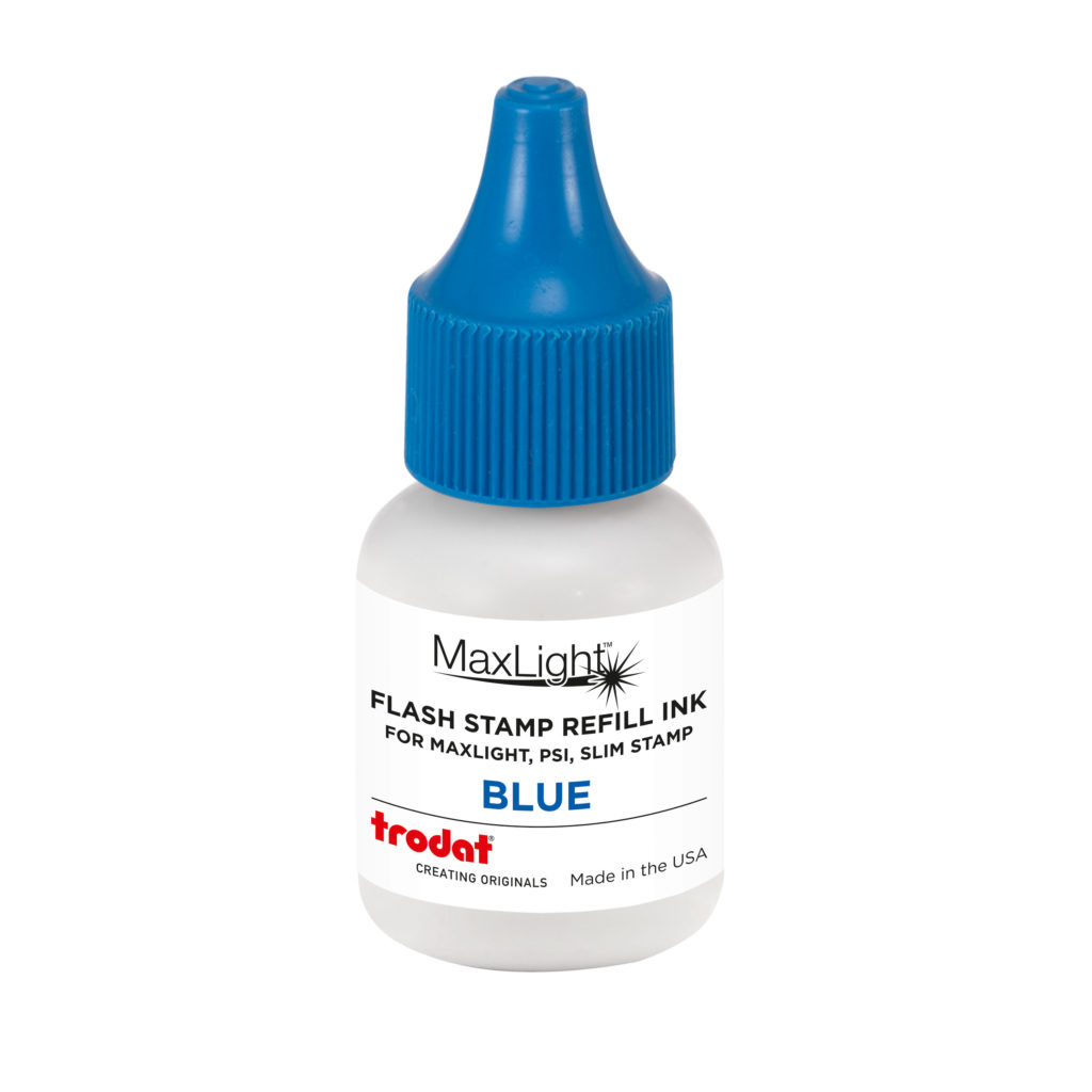 MaxLight Preinked Stamp Refill Ink 1/4 oz Available in 5 colors