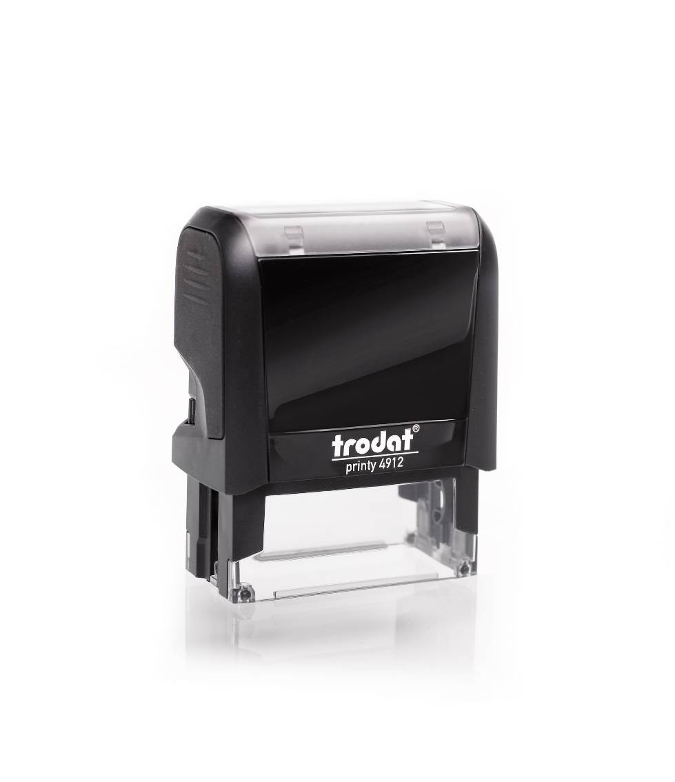 3/4 x 1-7/8" impression Trodat  4912 Self-Inking 2 Color APPROVED Stamp 