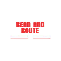 3250 – READ AND ROUTE Jumbo One Color Stock Stamp