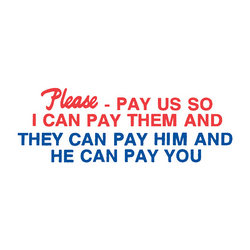 3283 – PLEASE PAY Jumbo Two Color Stock Stamp