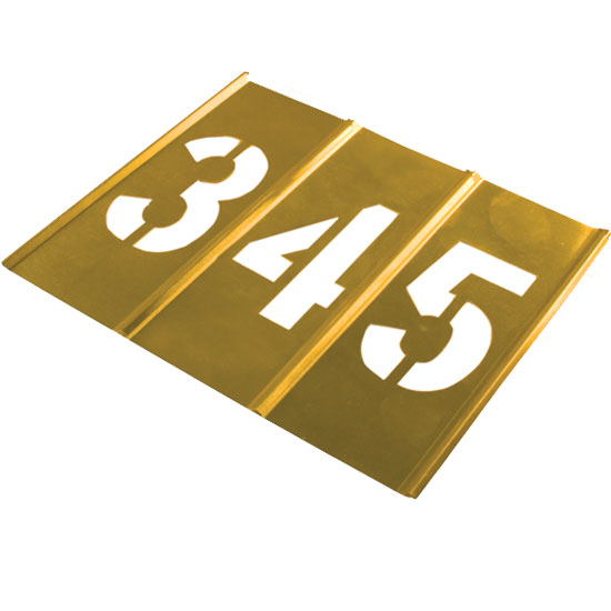 3/4″ text 15 Piece Number Set Brass Interlocking Stencils