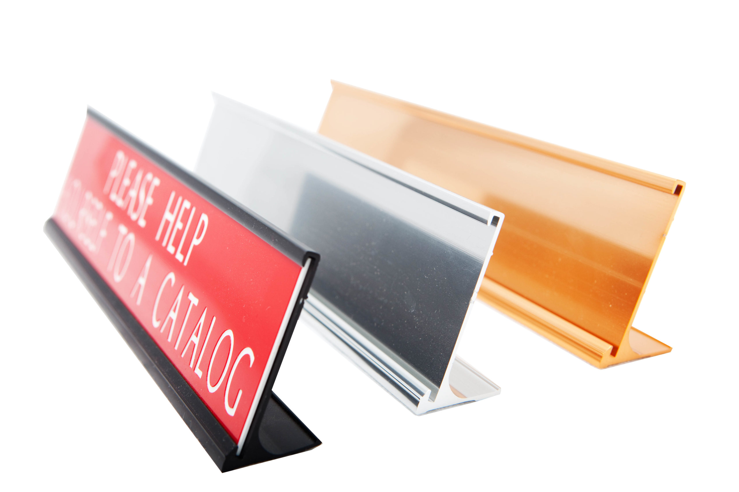 Custom Plastic Office Nameplate with Desktop Holder