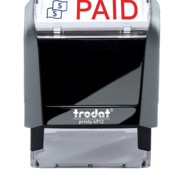 PAID 2-Color Trodat Stock Self-Inking Stamp