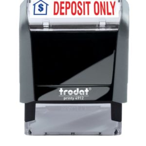 DEPOSIT ONLY 2-Color Trodat Stock Self-Inking Stamp