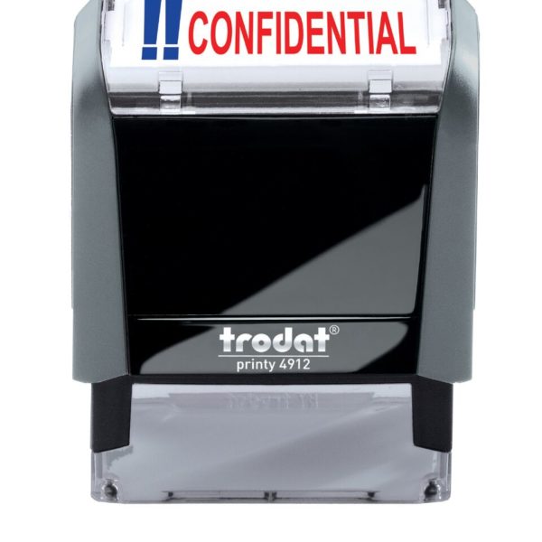 CONFIDENTIAL 2-Color Trodat Stock Self-Inking Stamp