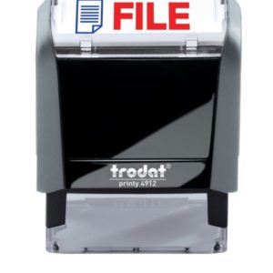 FILE 2-Color Trodat Stock Self-Inking Stamp