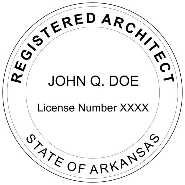 ARKANSAS Pre-inked Registered Architect Stamp