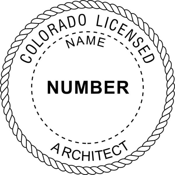 COLORADO Pre-inked Registered Architect Stamp