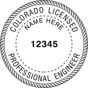 COLORADO Pre-inked Licensed Professional Engineer Stamp