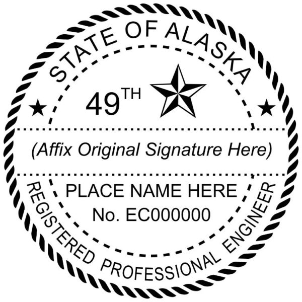 ALASKA Pre-inked Registered Professional Engineer Stamp