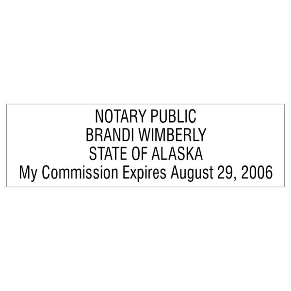 ALASKA Notary Stamp