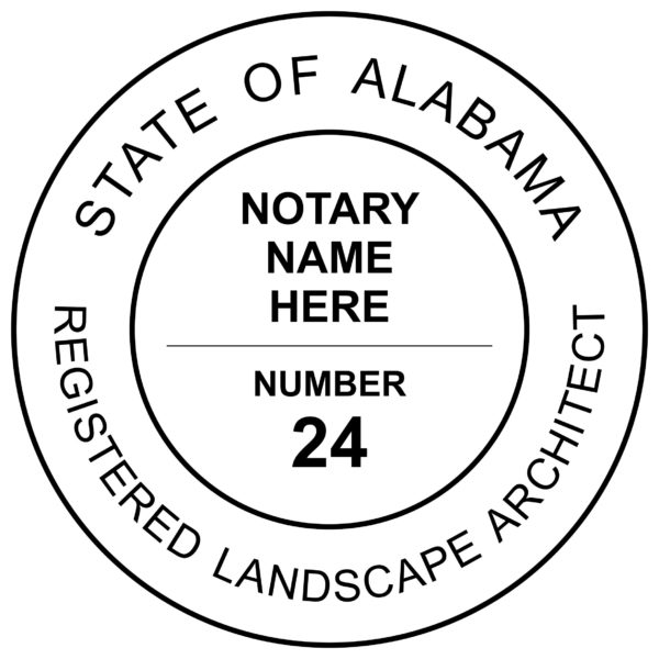 ALABAMA Pre-inked Registered Landscape Architect Stamp