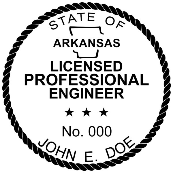ARKANSAS Pre-inked Licensed Professional Engineer Stamp
