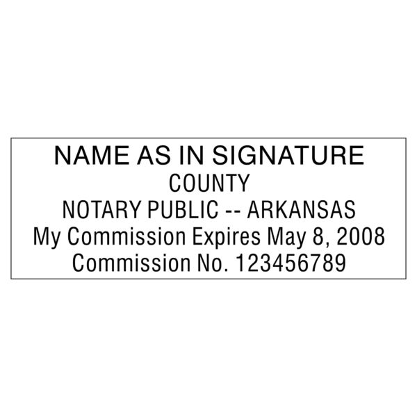 ARKANSAS Notary Stamp