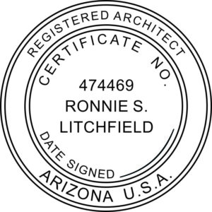 ARIZONA Pre-inked Registered Architect Stamp