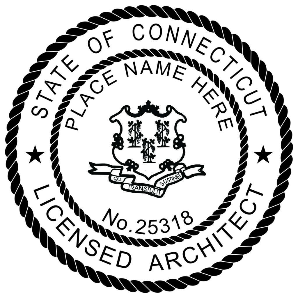 CONNECTICUT Trodat Selfinking Licensed Architect Stamp Winmark Stamp