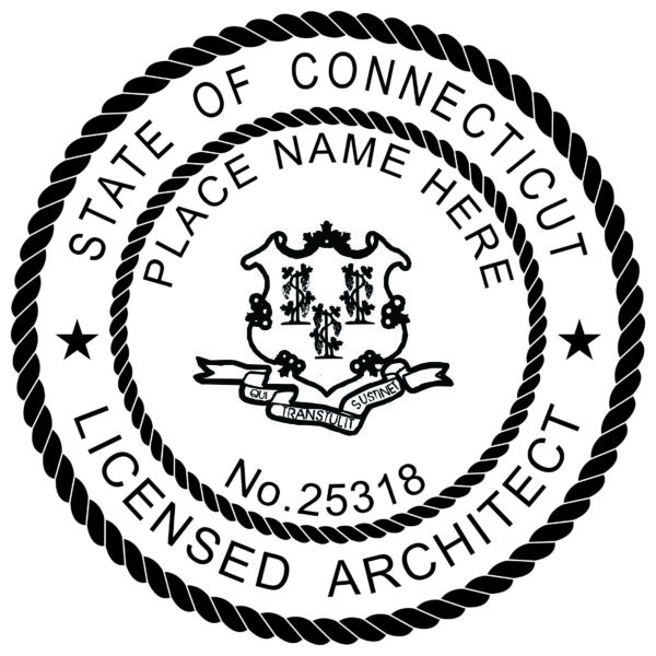 CONNECTICUT Pre-inked Licensed Architect Stamp