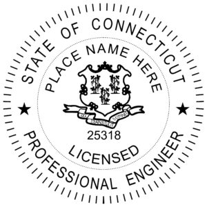 CONNECTICUT Pre-inked Licensed Professional Engineer Stamp
