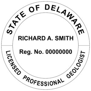 DELAWARE Licensed Professional Geologist Digital Stamp File