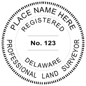 DELAWARE Pre-inked Registered Professional Land Surveyor Stamp