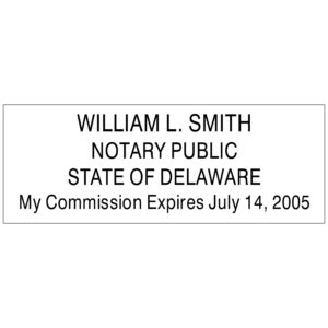 DELAWARE Notary Stamp