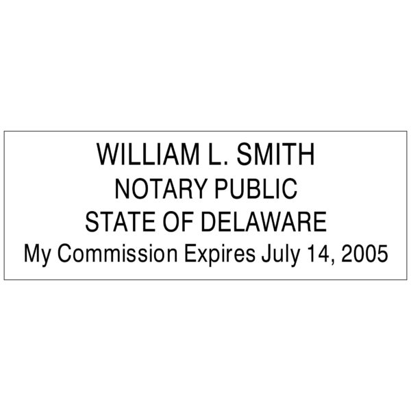DELAWARE Notary Stamp