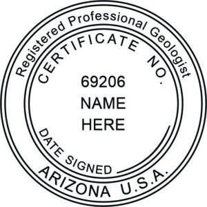 ARIZONA Pre-inked Registered Professional Geologist Stamp