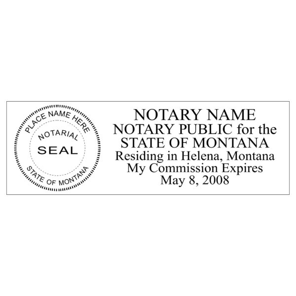 MONTANA Notary Stamp