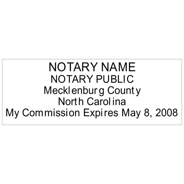 NORTH CARLOLINA Notary Stamp