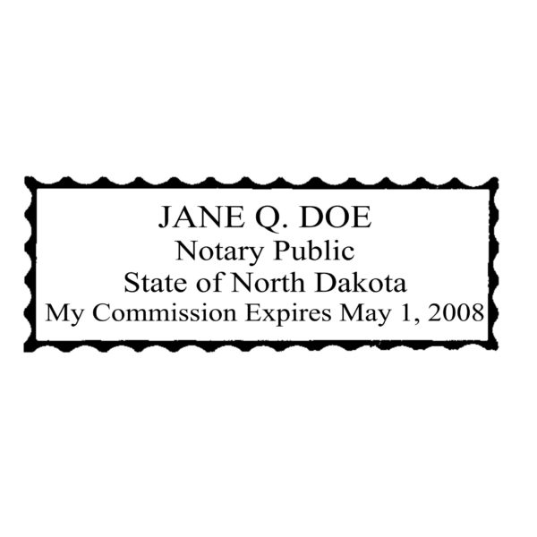 NORTH DAKOTA Notary Stamp
