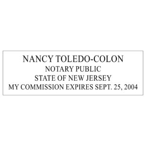 NEW JERSEY Notary Stamp