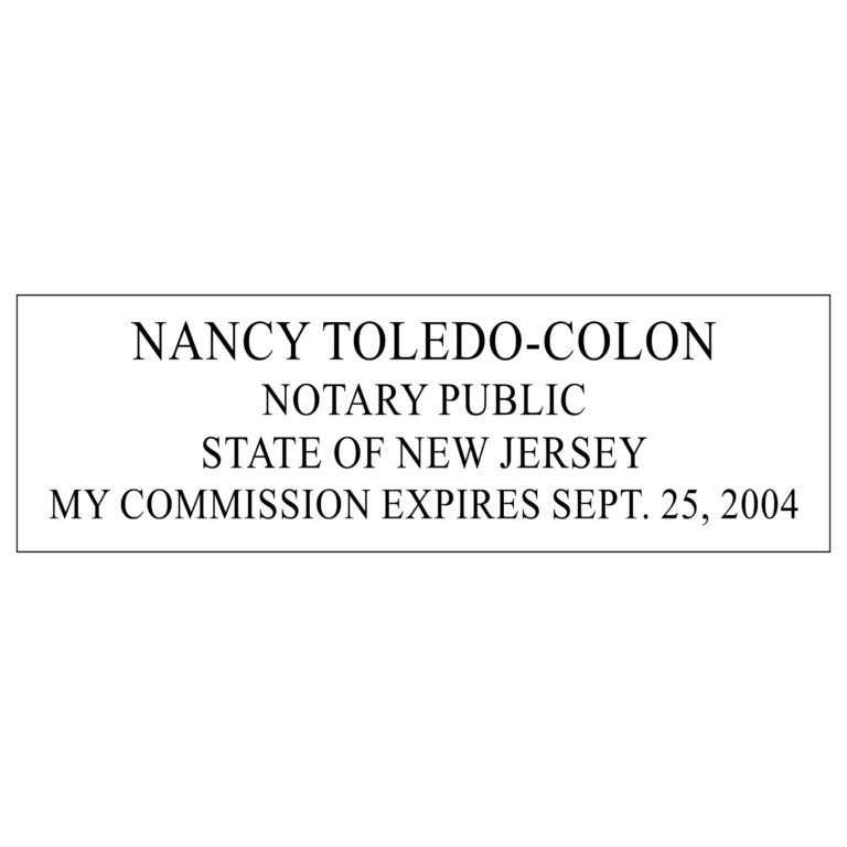 NEW JERSEY Notary Stamp Winmark Stamp & Sign Stamps and Signs