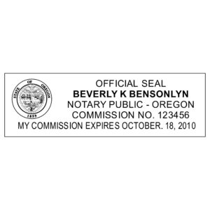 OREGON Notary Stamp