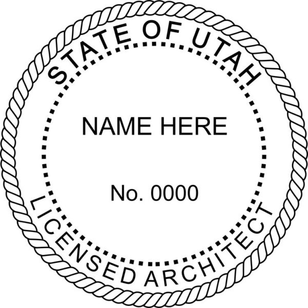 UTAH Licensed Architect Stamp
