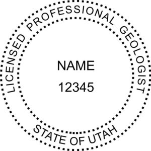 UTAH Pre-inked Licensed Professional Geologist Stamp