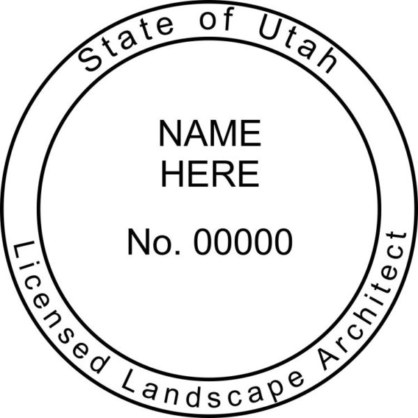 UTAH Pre-inked Licensed Landscape Architect Stamp